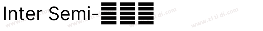 Inter Semi字体转换